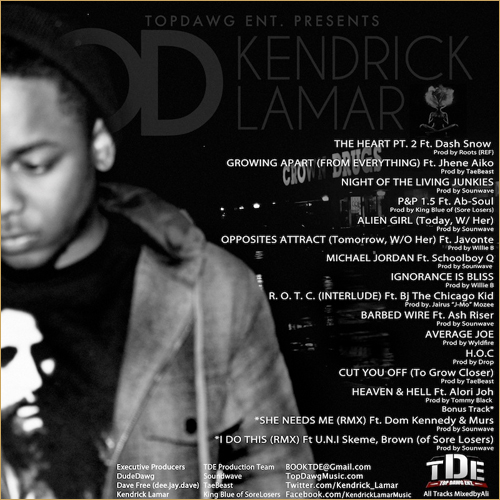 T.D.E Black Hippy Mixtapes/EPs (Kendrick Lamar, Jay Rock ...